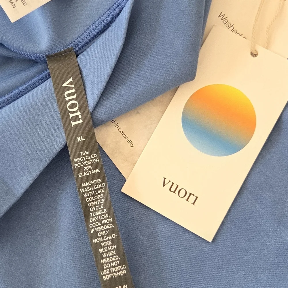 Vuori Washed Studio Legging NWT Athletic Athleisure Yoga Cerulean Blue Active - Picture 5 of 14